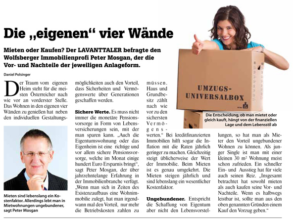 Die eigenen 4 Wände